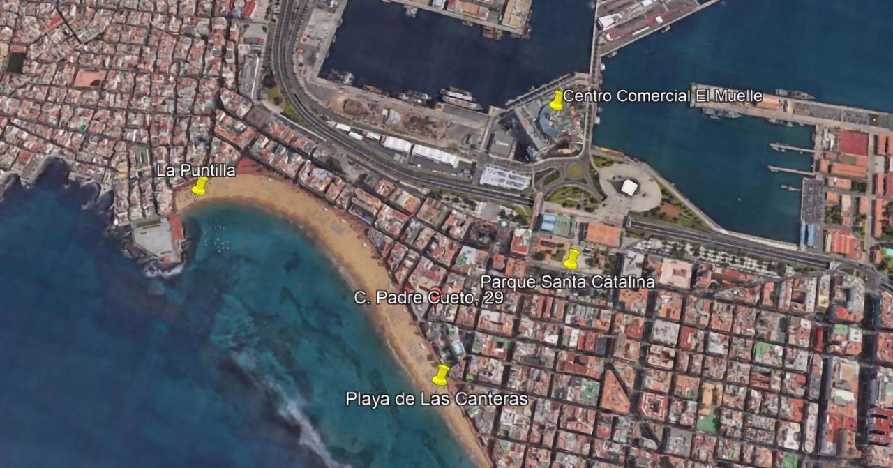 לאס פאלמס דה גראן קנאריה Flatguest Blue Sea - Canteras Beach - Balcony מראה חיצוני תמונה